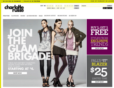 Charlotte Russe Homepage Banner