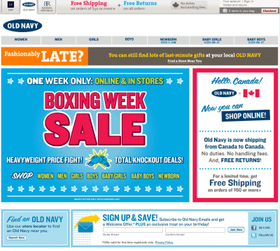 Oldnavy.ca Coupon Codes