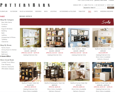 Pottery Barn Coupons on Pottery Barn     Home Office Event     Up To 20  Off Select Desks