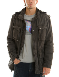 Cotton Epaulet Coat $129.99 at Armanieexchange
