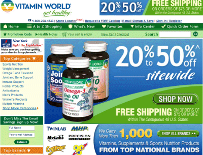 Vitamin World Coupon Codes