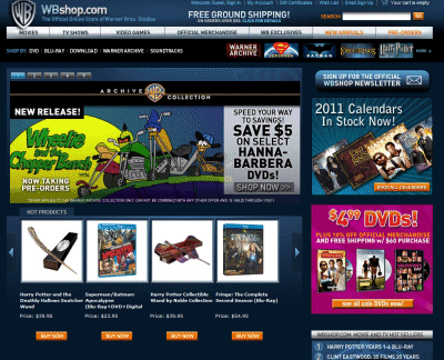 Click for the Warner Bros. Online Shop-WBShop.com