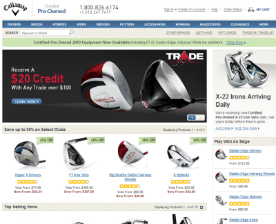 Shop Pre-Owned Callaway
                                          Clearance Items