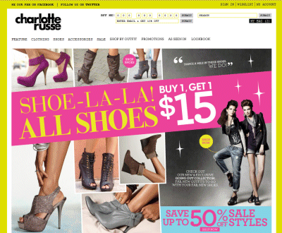 Charlotte Russe Homepage Banner