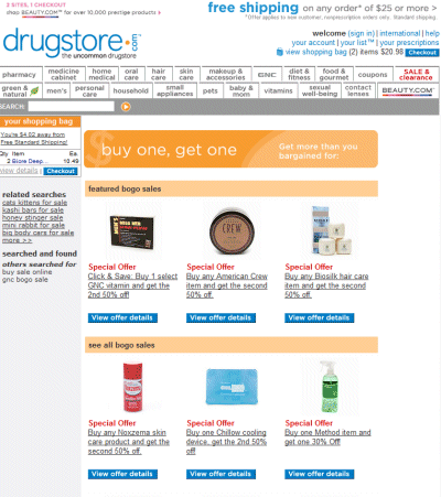 Drugstore BOGO Sale items!