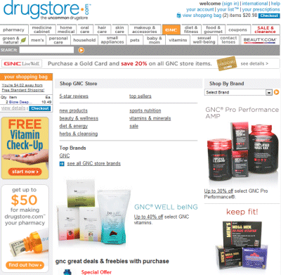 GNC 20% off - 1 day only - 4/21/2010<br />