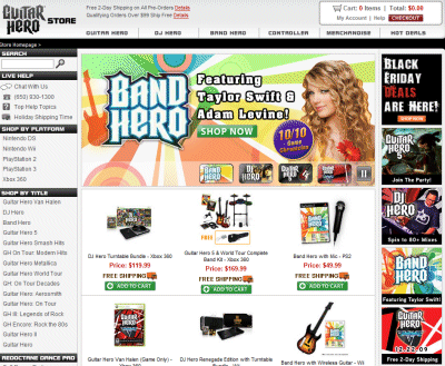 The Official Guitar Hero Online Store