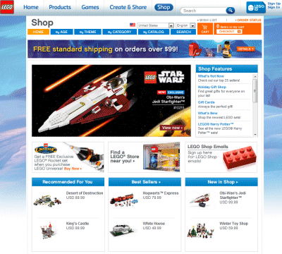 Lego Store Online Promotions and Discount Coupons