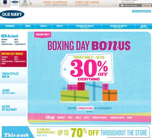 Oldnavy.ca Coupon Codes