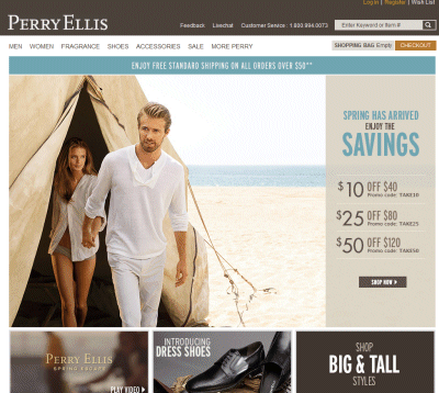 Perry Ellis (perryellis.com) Coupon Code