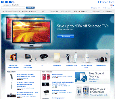 Free Shipping at the Philips Store