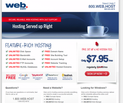 Trust Web.com Hosting